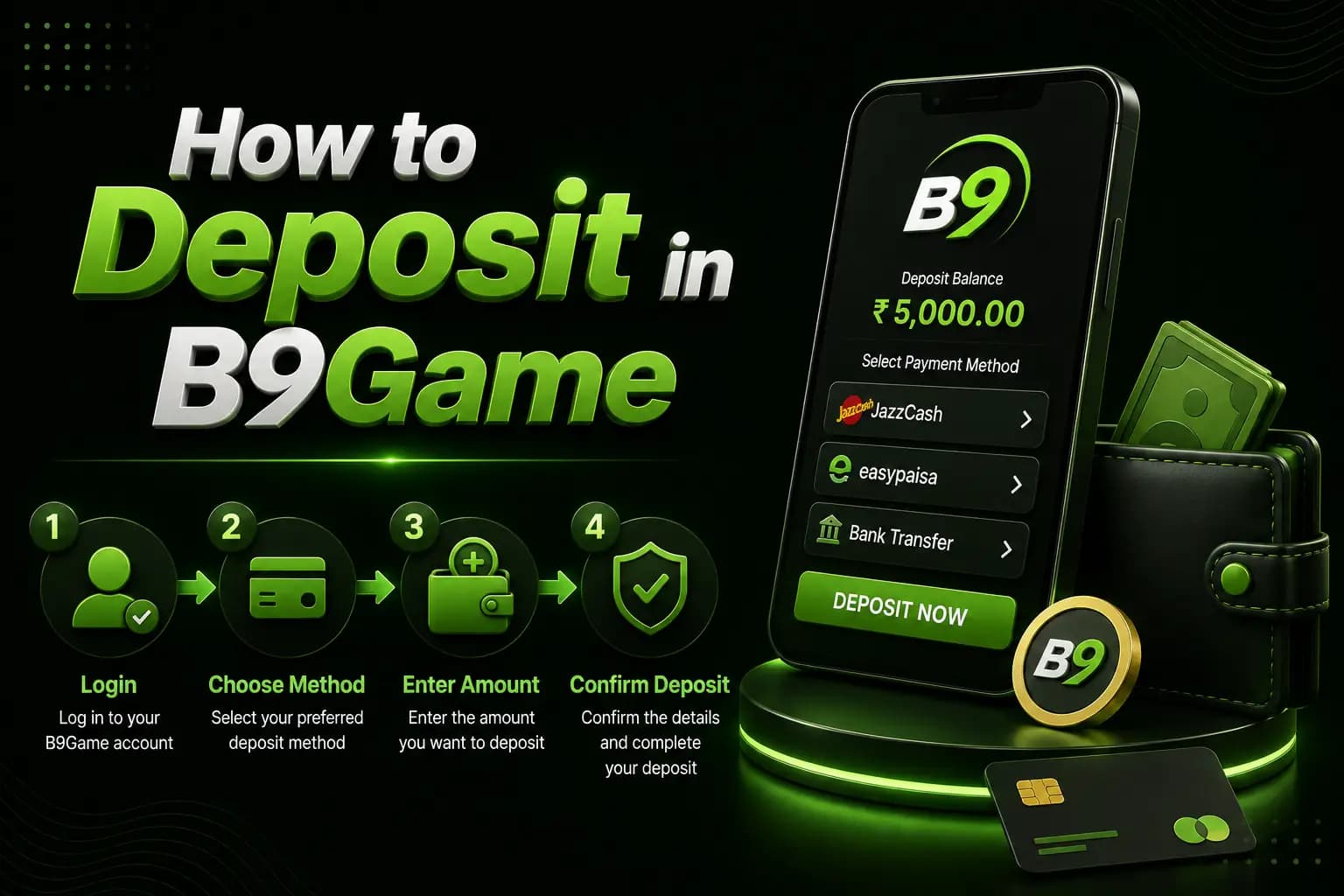 How to deposit in B9Game