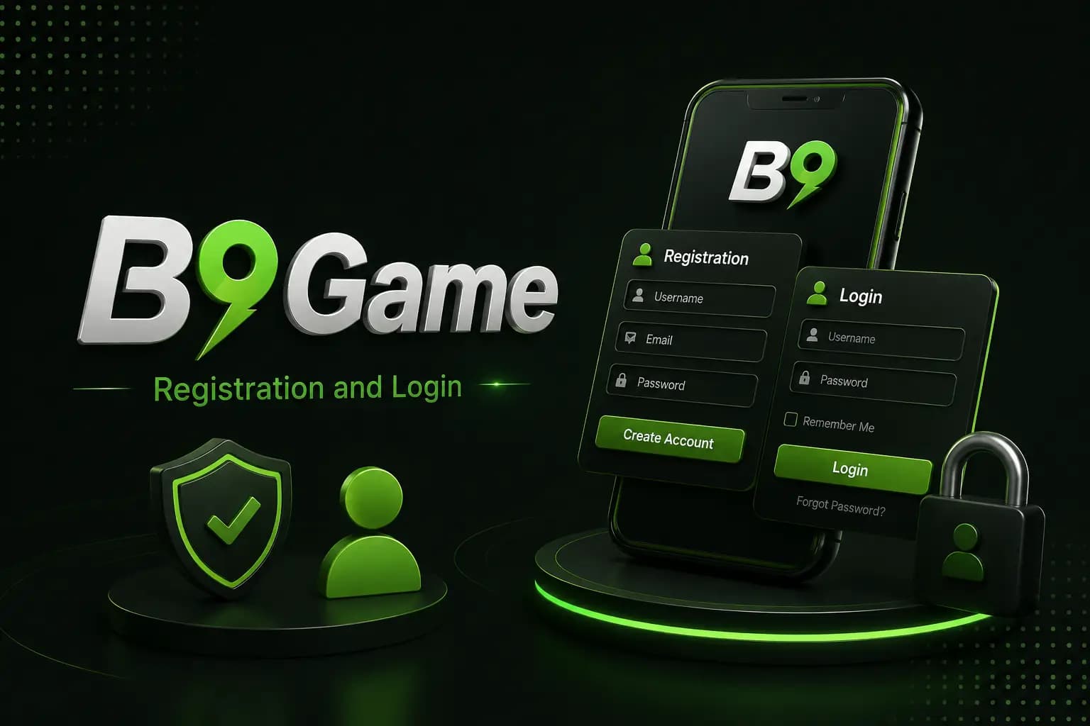 B9Game registration and login overview