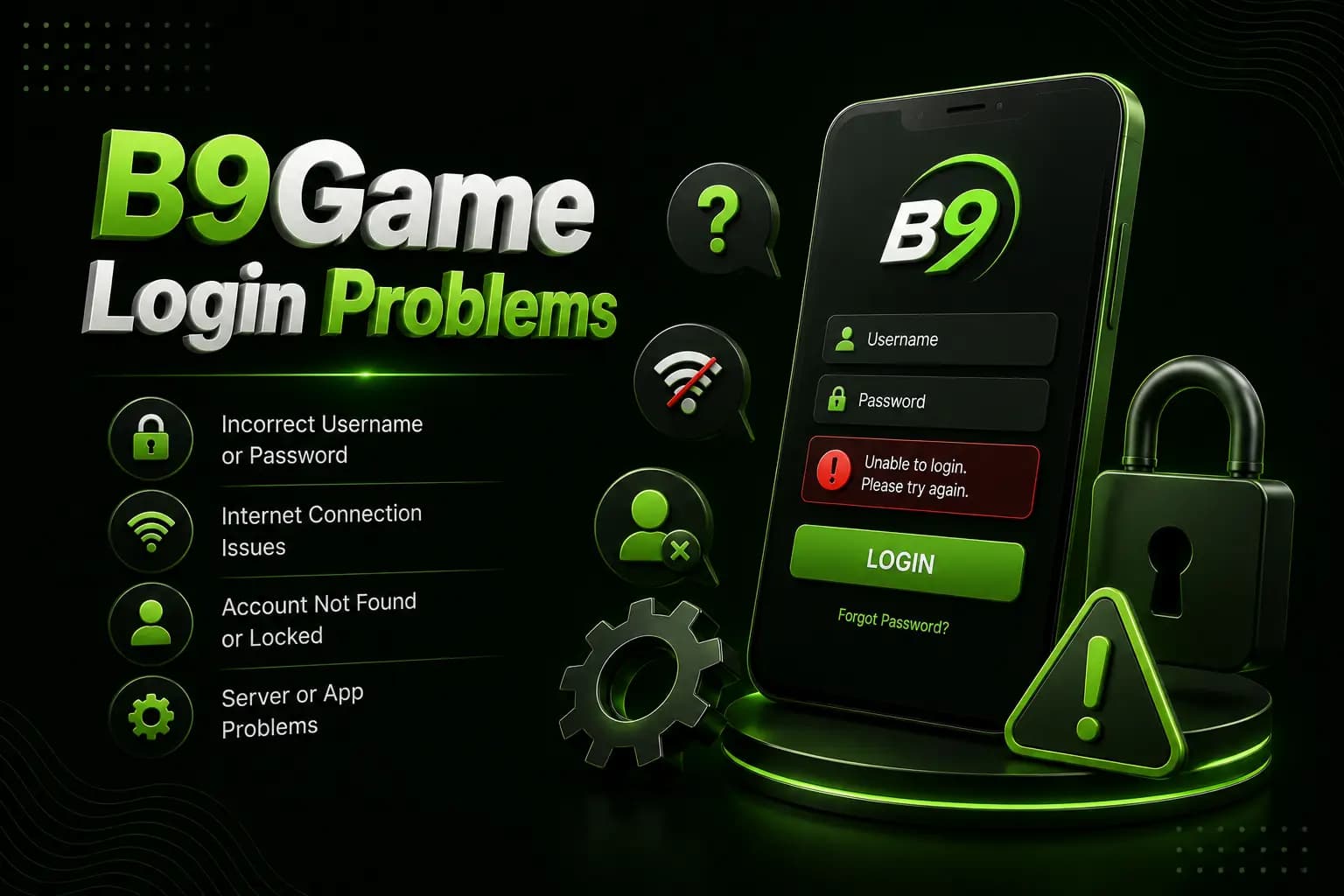 Common B9Game login problems