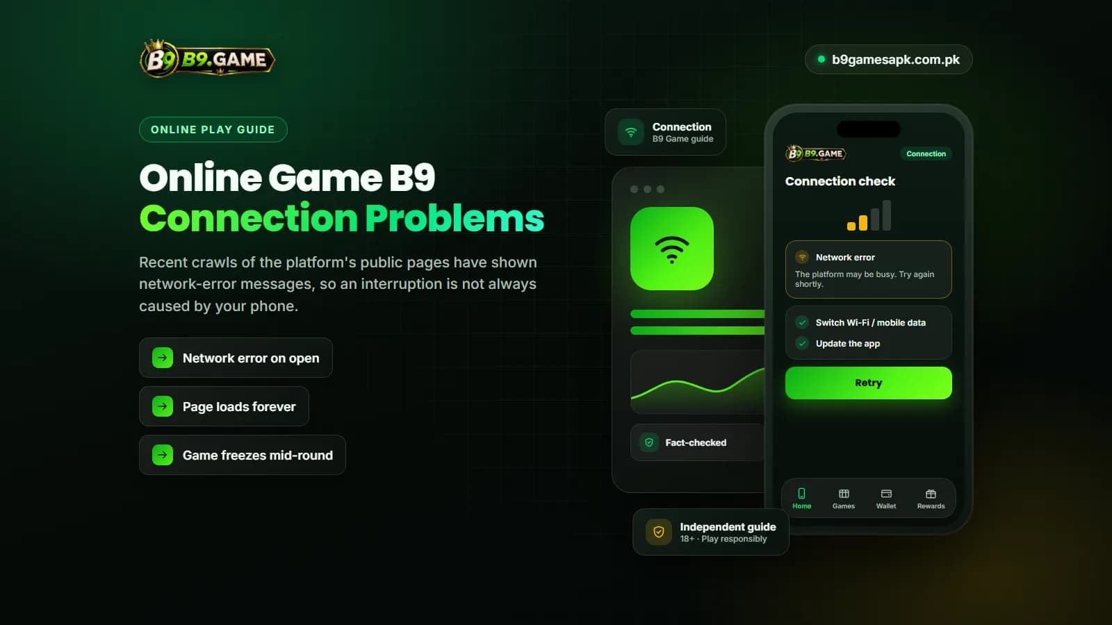 Fixing connection problems during B9 Game online play