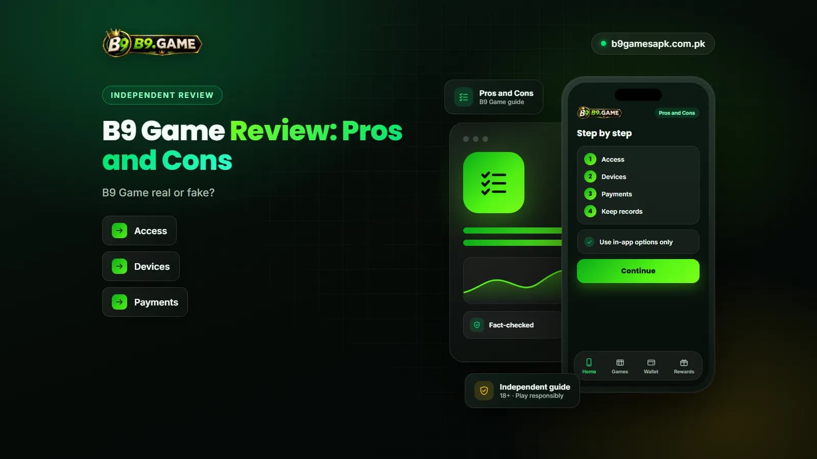 B9 Game review pros and cons table
