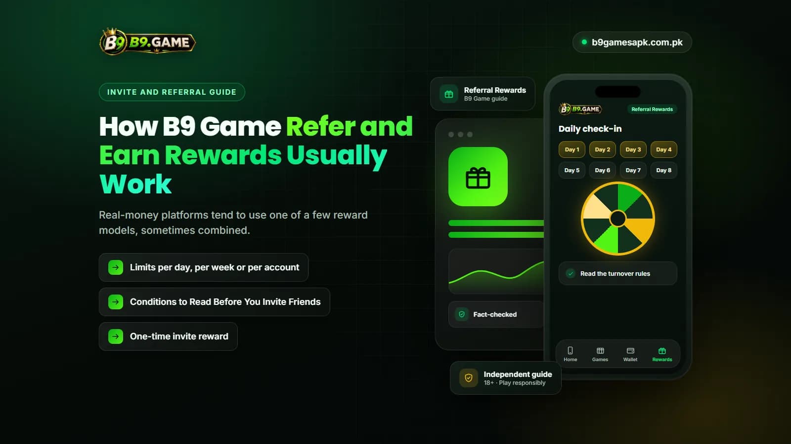 How B9 Game refer and earn rewards are usually calculated