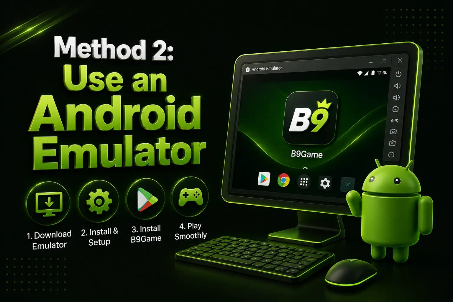 Use B9Game through an Android emulator on PC