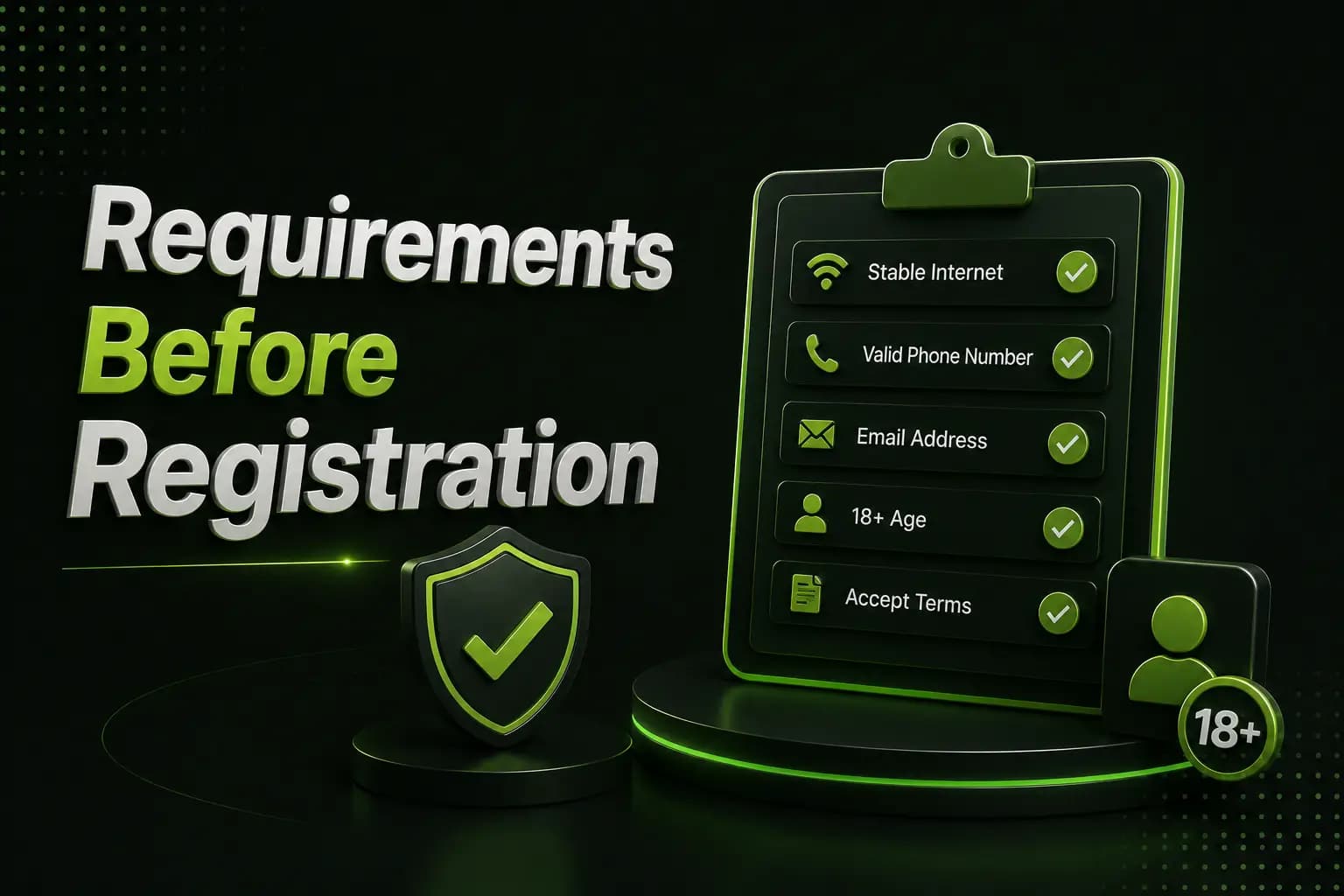 Requirements before B9Game registration