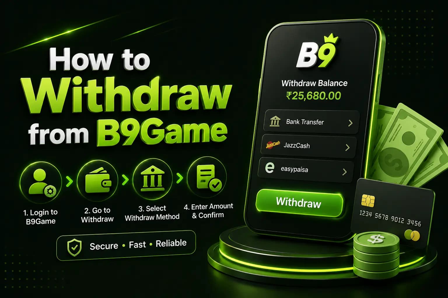 How to withdraw from B9Game