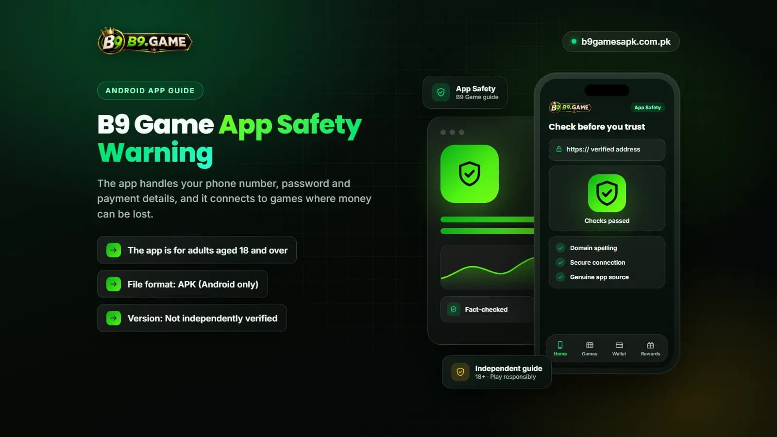 App Safety Safety checks before using the B9 Game app